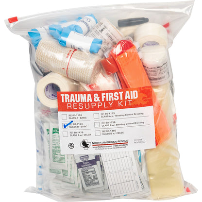 North American Rescue Trauma and First Aid Resupply Kit – Class B with Compressed Gauze