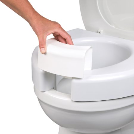 Bariatric Raised Toilet Seat 3 Inch Height White 600 lbs. Weight Capacity