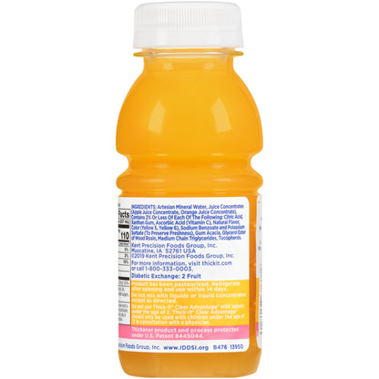 Thick-It Clear Advantage Thickened Orange Beverage 8 oz IDDSI Level 2