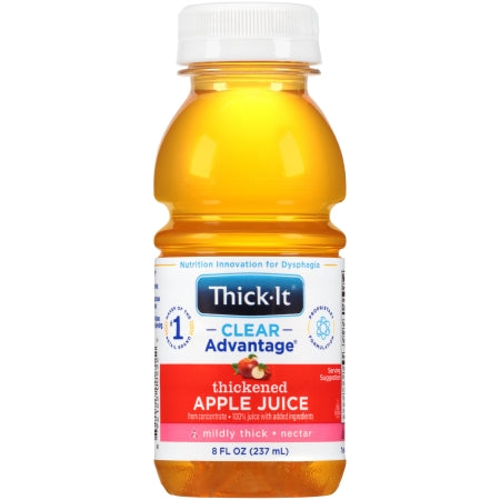 Thickened Beverage Thick-It Clear Advantage 8 oz. Bottle Apple