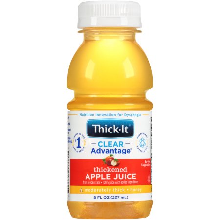 Thickened Beverage Thick-It Clear Advantage 8 oz. Bottle Apple Flavor Liquid