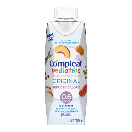 Pediatric Tube Feeding Formula Compleat Pediatric Original Reduced Calorie 0.6 Unflavored 8.45 oz. Reclosable Carton Liquid Real Food Ingredients