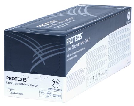 Surgical Glove Protexis Latex Blue with Neu-Thera Sterile Latex Standard Cuff Length Smooth Blue Not Chemo Approved