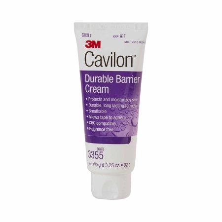 Skin Protectant 3M Cavilon 3.25 oz. Tube Unscented Cream CHG Compatible