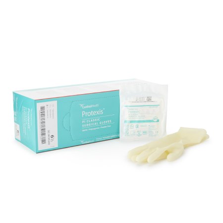 Surgical Glove Protexis PI Classic Sterile Polyisoprene Standard Cuff Length Smooth Ivory Not Chemo Approved