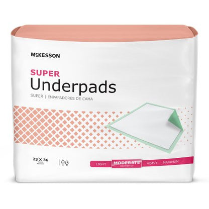 Disposable Underpad McKesson 23 X 36 Inch Polymer Moderate Absorbency