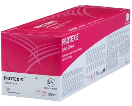 Surgical Glove Protexis Latex Classic Sterile Latex Standard Cuff Length Smooth Cream Not Chemo Approved