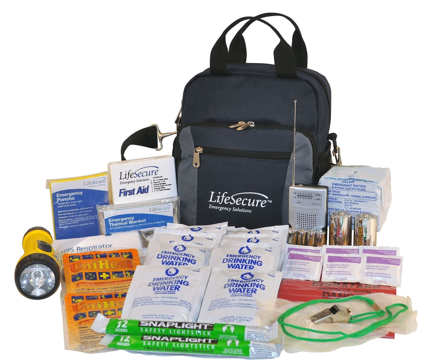 LifeSecure Plus Grab-N-Go 3-Day Emergency Survival Kit – 72-Hour Preparedness Shoulder Bag