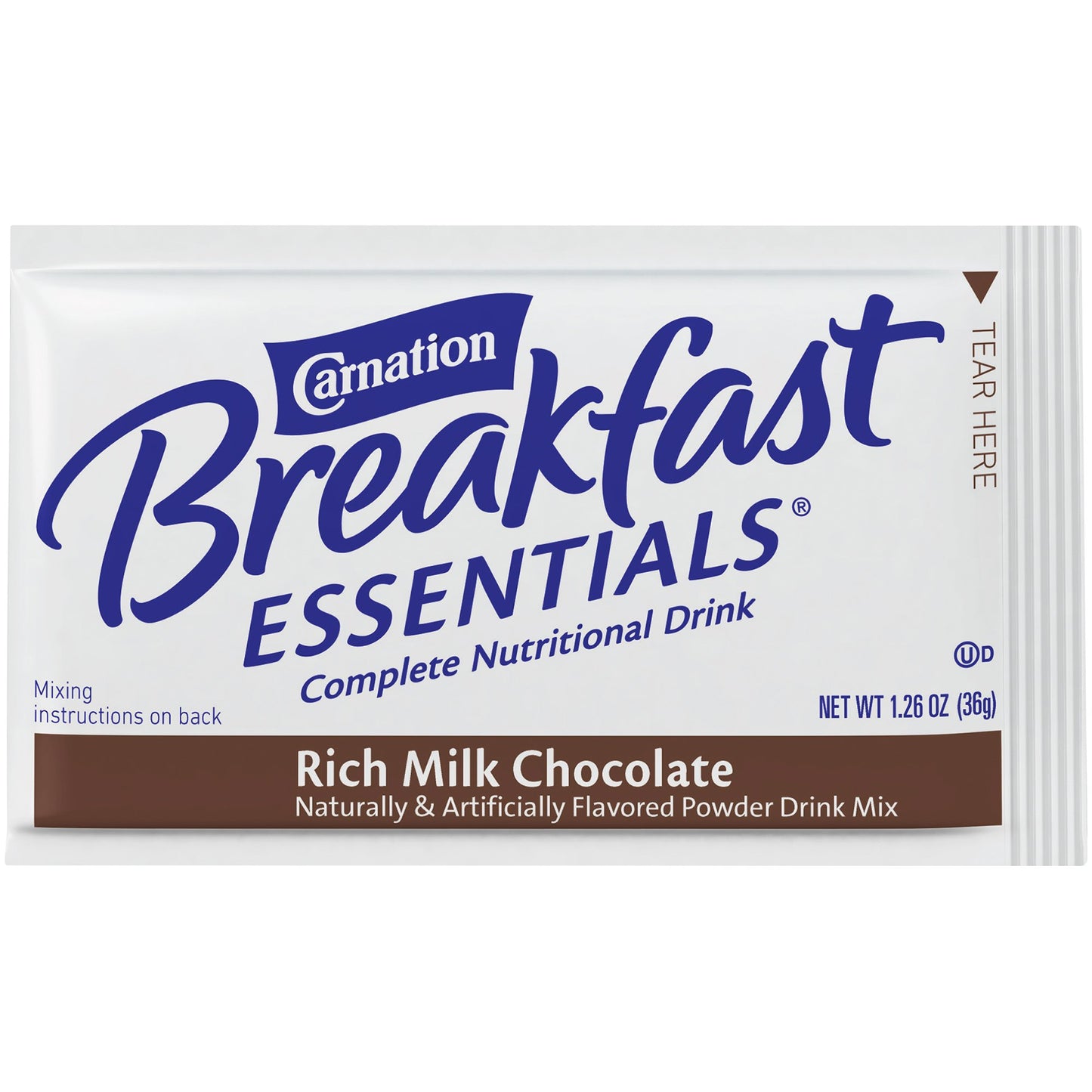 Carnation Breakfast Essentials Oral Supplement Powder Rich Milk Chocolate 1.26 oz Packet