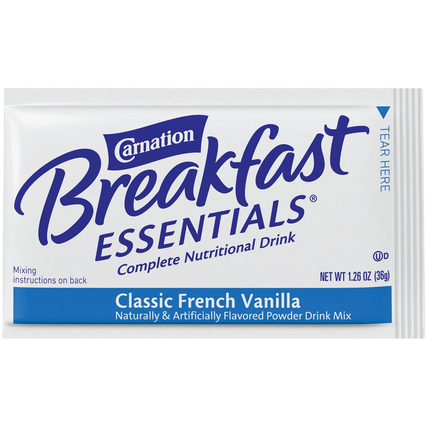 Carnation Breakfast Essentials Oral Nutritional Supplement French Vanilla Powder 1.26 oz Individual Packet
