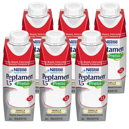 Nestle Peptamen 1.5 with Prebio 1 Vanilla Oral Supplement Liquid 250 mL Carton