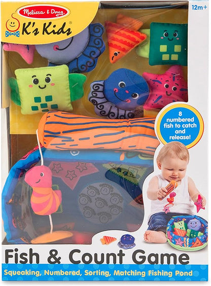 Melissa & Doug K’s Kids Fish & Count Learning Game – Preschool Fishing Toy with Numbers & Shapes