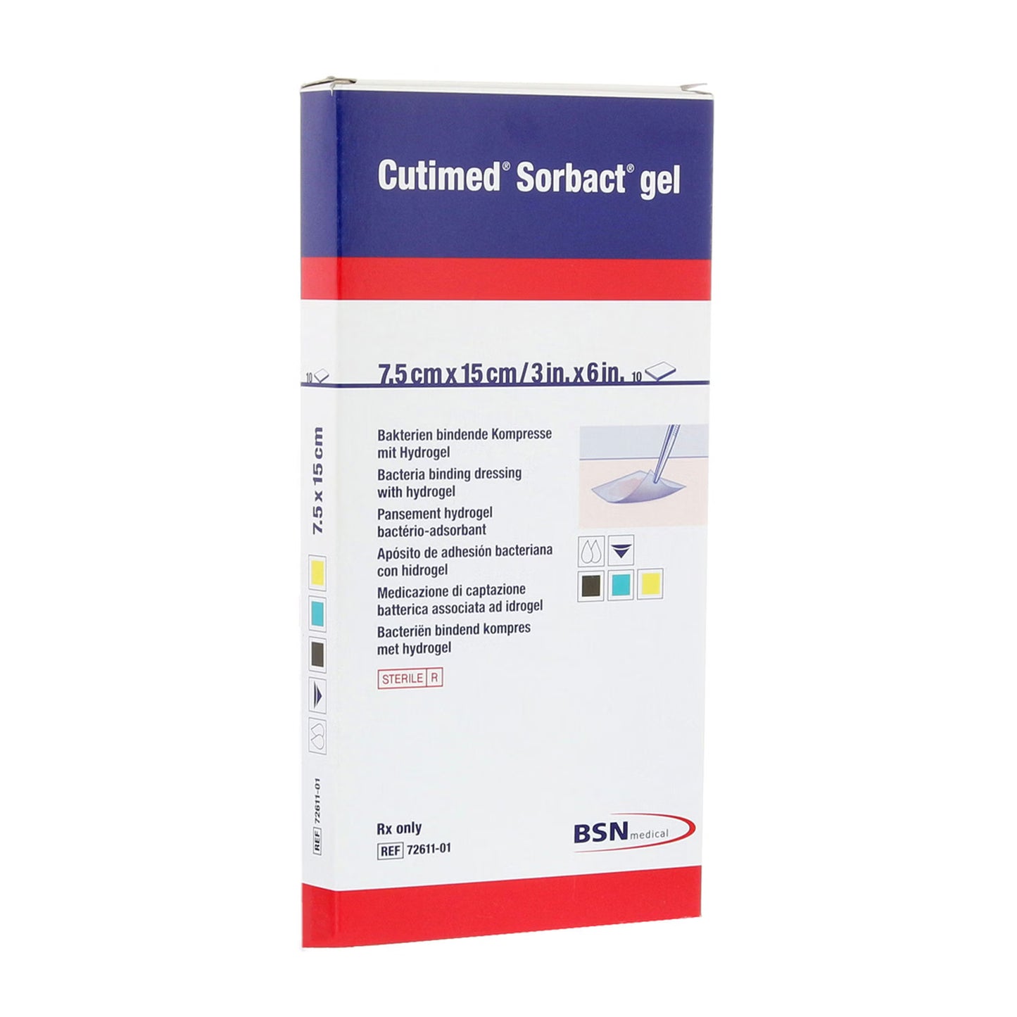 Cutimed Sorbact Hydrogel Wound Dressing Sheet 3 x 6 Inch Sterile