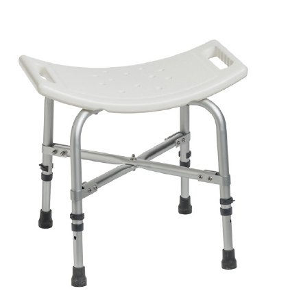 Bath Bench drive Without Arms Aluminum Frame Without Backrest 20 Inch Seat Width 500 lbs. Weight Capacity