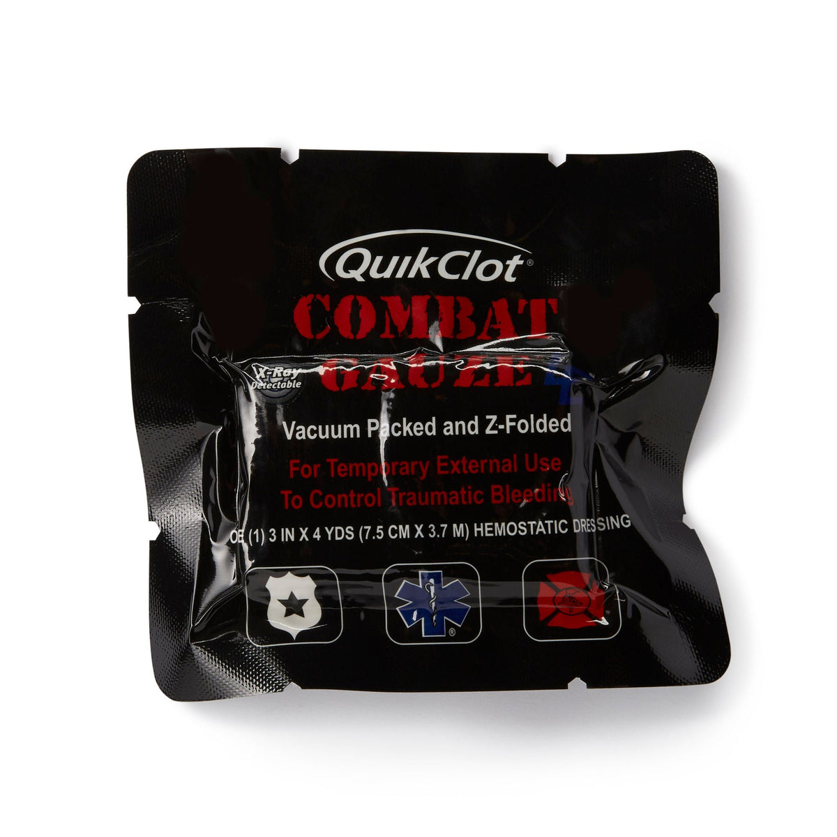 QuikClot Combat Gauze LE Hemostatic Dressing 3 Inch x 4 Yard Sterile