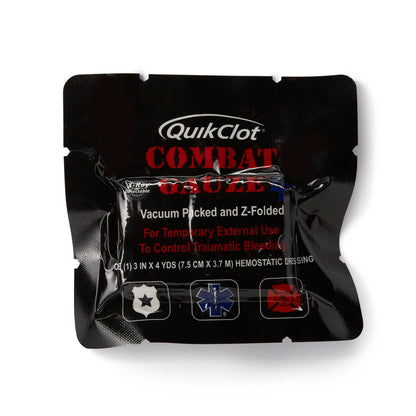 QuikClot Combat Gauze LE Hemostatic Dressing 3 Inch x 4 Yard Sterile