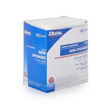 Dukal Nonwoven Sponge 4 x 4 Inch 4-Ply Sterile – 2 Per Pack