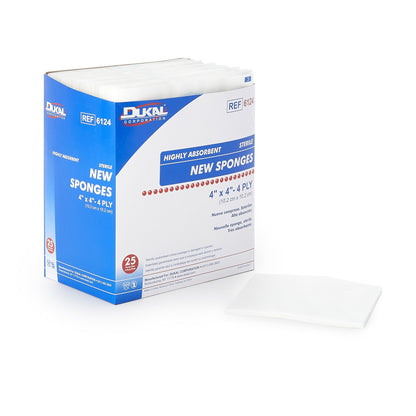Dukal Nonwoven Sponge 4 x 4 Inch 4-Ply Sterile – 2 Per Pack