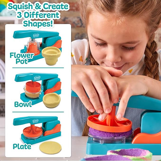 Made By Me! Sand Dough Sculpt & Paint Creations Pottery Kit – Mess-Free Arts & Crafts for Kids Ages 6–9