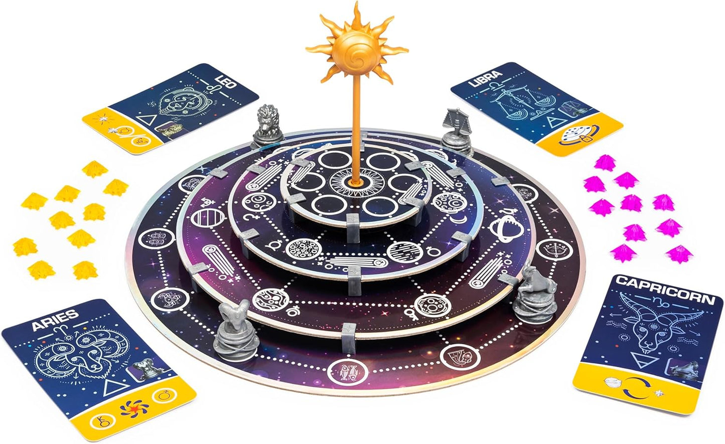 Zodiac Clash Strategic 3D Solar System Board Game – Zodiac Power Game for 2 or 4 Players Ages 8+