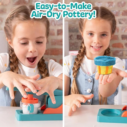 Made By Me! Sand Dough Sculpt & Paint Creations Pottery Kit – Mess-Free Arts & Crafts for Kids Ages 6–9