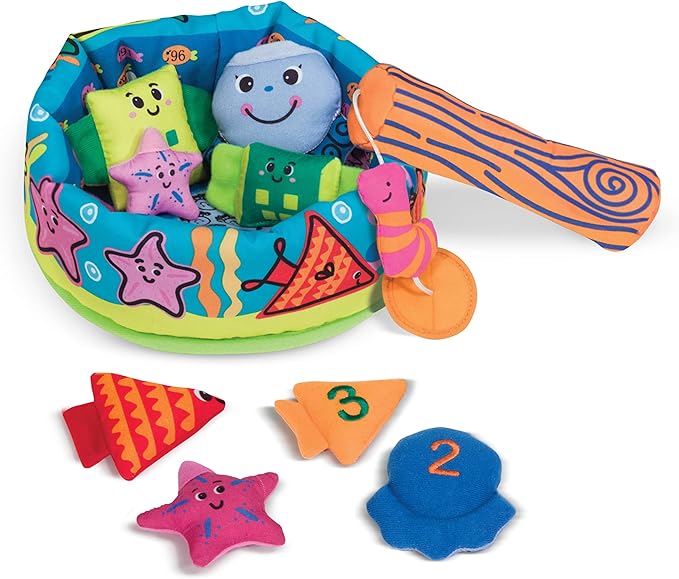 Melissa & Doug K’s Kids Fish & Count Learning Game – Preschool Fishing Toy with Numbers & Shapes
