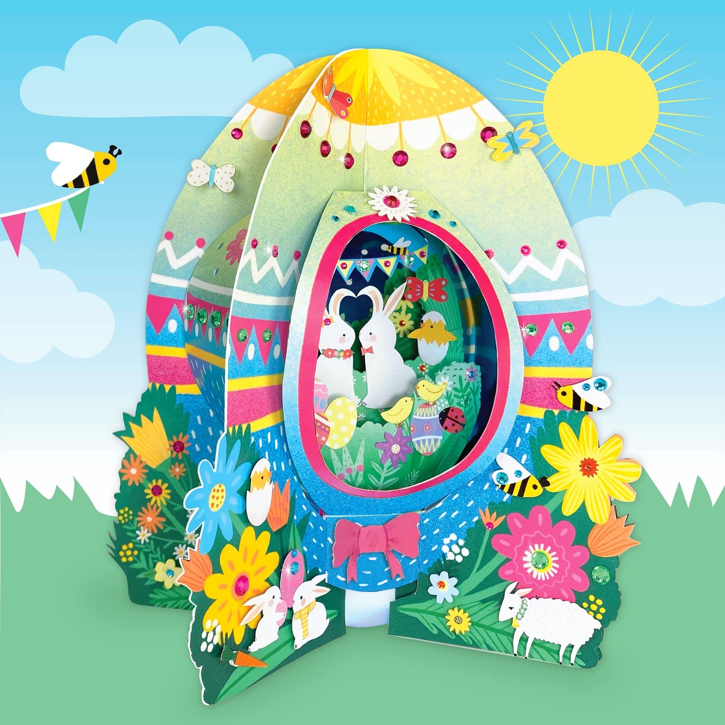 Bright Stripes Kids Craft Kit – Sweet Springtime 3D DIY Paper Lanterns