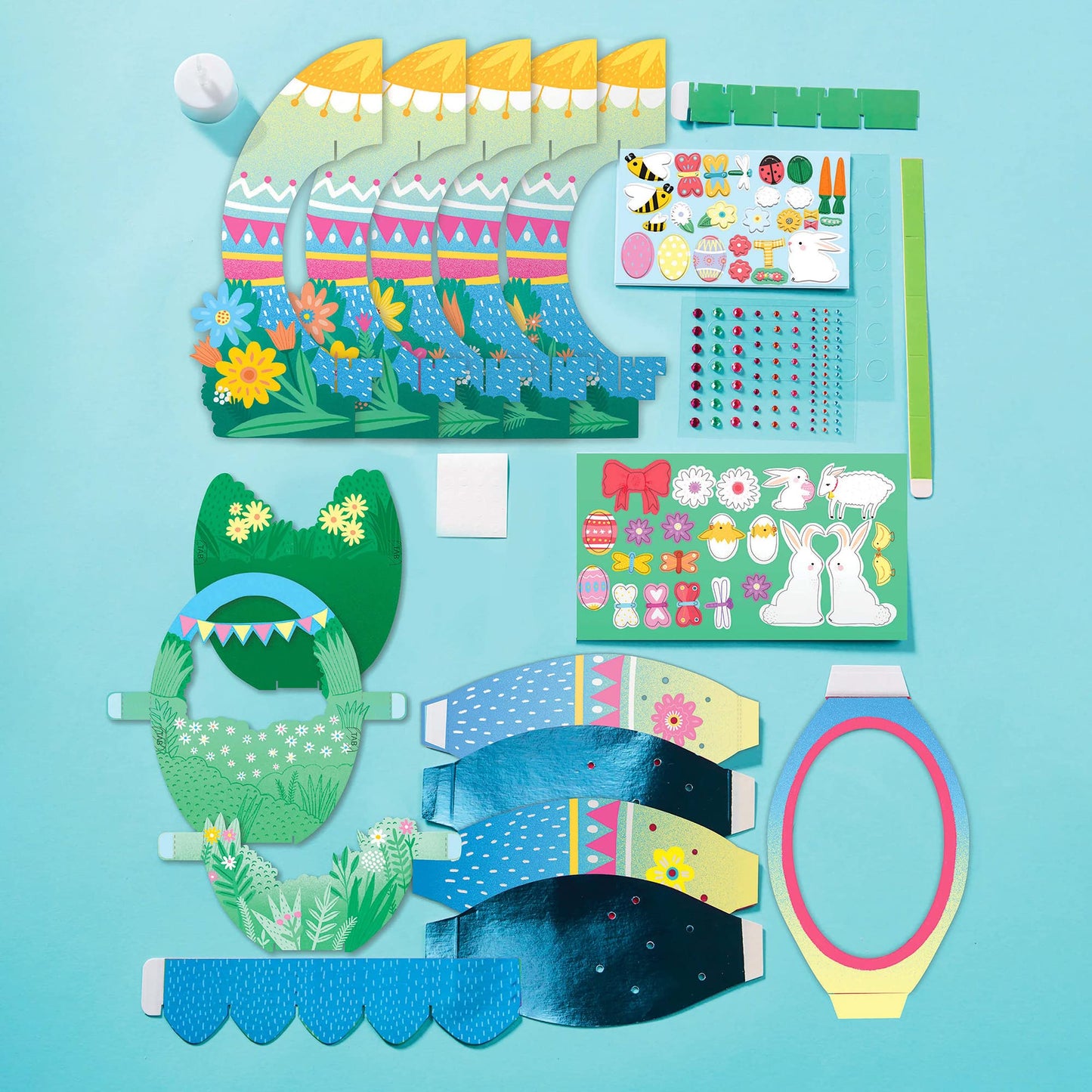 Bright Stripes Kids Craft Kit – Sweet Springtime 3D DIY Paper Lanterns