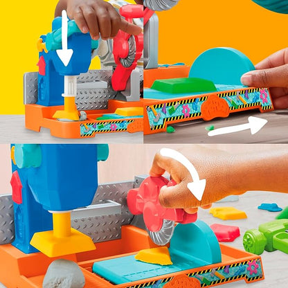 Play-Doh Stamp & Saw Tool Bench – Preschool Construction Toy for Ages 3+