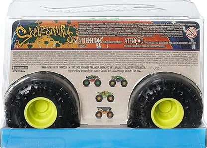 Hot Wheels Monster Trucks Skelesaurus Oversized Die-Cast Monster Truck, 1:24 Scale, Giant Wheels, Ages 3+