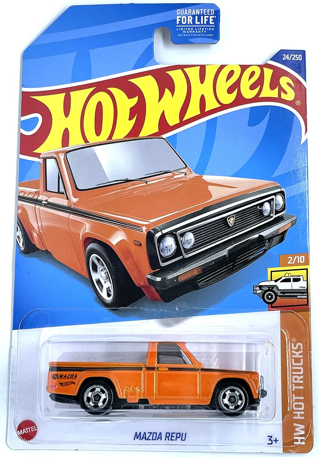 Hot Wheels Mazda REPU Orange – HW Hot Trucks 2/10 24/250 1:64 Diecast