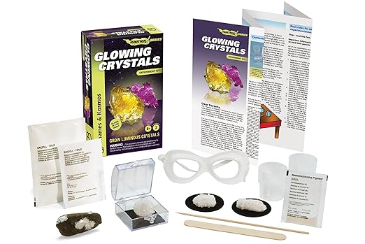 Ignition Series Glowing Crystals Experiment Kit – Glow-in-the-Dark Science Crystal Growing Kit for Kids Ages 8+