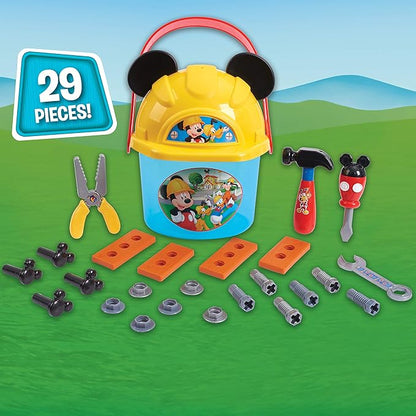 Disney Junior Mickey Mouse Handy Helper Tool Bucket Construction Role Play Set – 29 Pieces