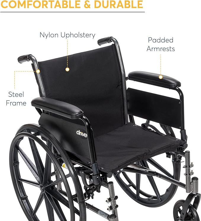 Cruiser III Lightweight Wheelchair Foldable, Adjustable, and Durable for Easy Mobility