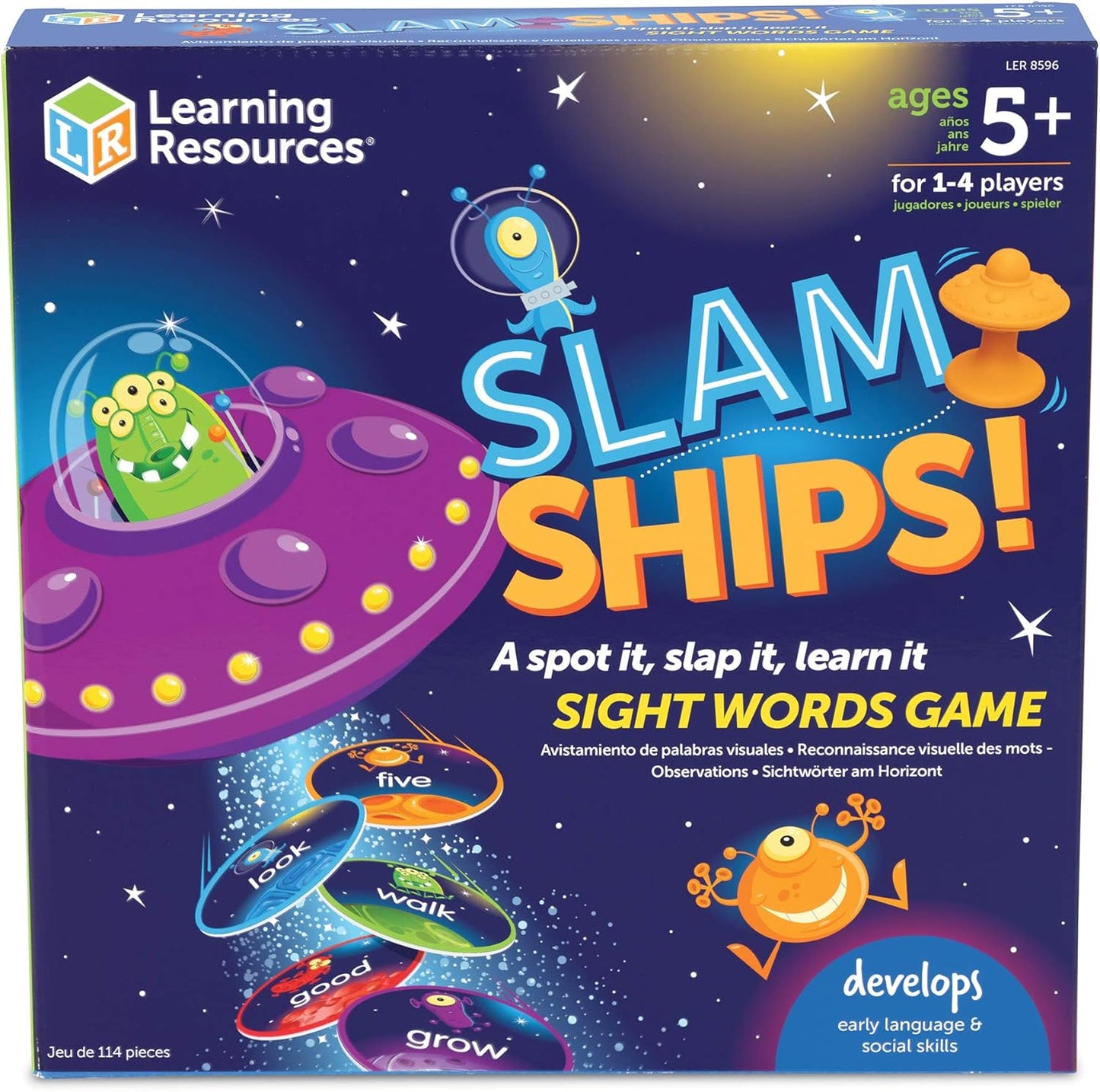 Learning Resources Slam Ships! Sight Words Game – Fun Vocabulary & Reading Game for Kids Ages 5+