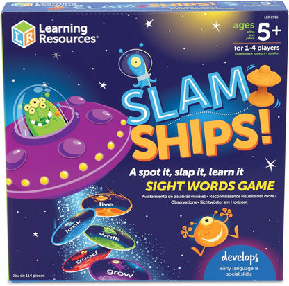Learning Resources Slam Ships! Sight Words Game – Fun Vocabulary & Reading Game for Kids Ages 5+