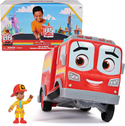 Disney Junior Firebuds Bo & Flash Rescue Adventure Fire Truck with VROOMLINK