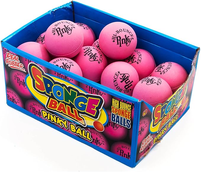 JA-RU Hi-Bounce Pinky Ball 2-Inch Rubber Bouncy Ball for Kids – Stress Relief & Massage Ball, Party Favor