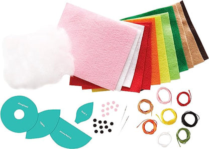 KLUTZ Sew Mini Treats Craft Kit – Plush Food Sewing Kit for Kids