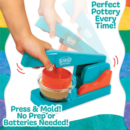 Made By Me! Sand Dough Sculpt & Paint Creations Pottery Kit – Mess-Free Arts & Crafts for Kids Ages 6–9