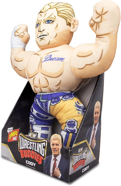AEW Wrestling Buddies Cody Rhodes Plush 18 Inch with Authentic Voice Sounds