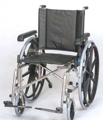 MRI Non-Magnetic Wheelchair Gendron Full Length Arm Swing-Away Footrest Black Upholstery 20 Inch Seat Width Adult 350 lbs. Weight Capacity