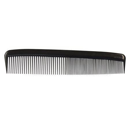 Comb Dynarex 7 Inch Black Plastic