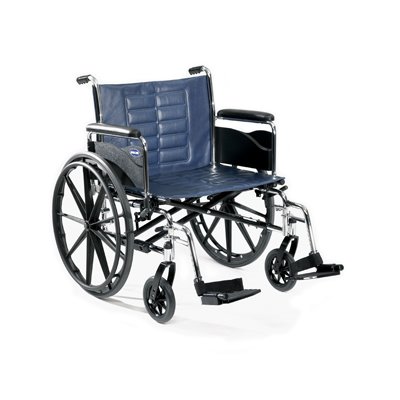 Wheelchair Tracer IV Dual Axle Full Length Arm Midnight Blue Upholstery 20 Inch Seat Width Adult 350 lbs. Weight Capacity