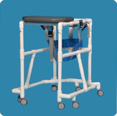 Walker Chair Adjustable Height Combo Walker PVC Frame 300 lbs. Weight Capacity 37-1/2 to 44-1/2 Inch Height