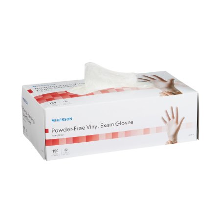 Exam Glove McKesson NonSterile Vinyl Standard Cuff Length Smooth Clear Not Rated