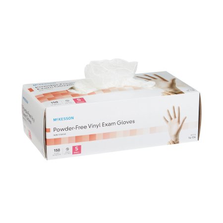 Exam Glove McKesson NonSterile Vinyl Standard Cuff Length Smooth Clear Not Rated