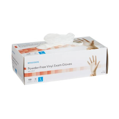 Exam Glove McKesson NonSterile Vinyl Standard Cuff Length Smooth Clear Not Rated