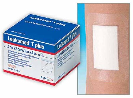 Transparent Film Dressing with Pad Leukomed Control Square, Rectangle Sterile