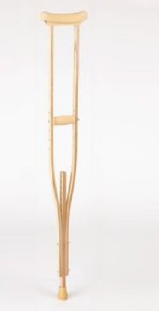 Underarm Crutches Sammons Preston Tall Adult 5 Foot 10 Inch to 6 Foot 6 Inch User Height Wood Frame 350 lbs. Weight Capacity